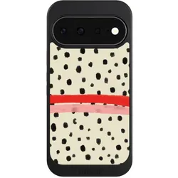 Nivocase Hülle für Google Pixel 11 Handyhülle NIVOcore Case Schwarz Kunst Punkte Streifen (Google Pixel 11), Smartphone Hülle, Schwarz