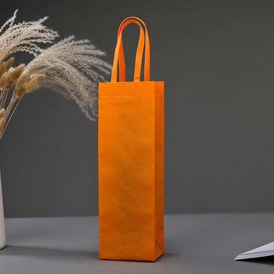 Uplift Treasures Waterproof Non Woven Wine Bottle Gift Bag orange Single