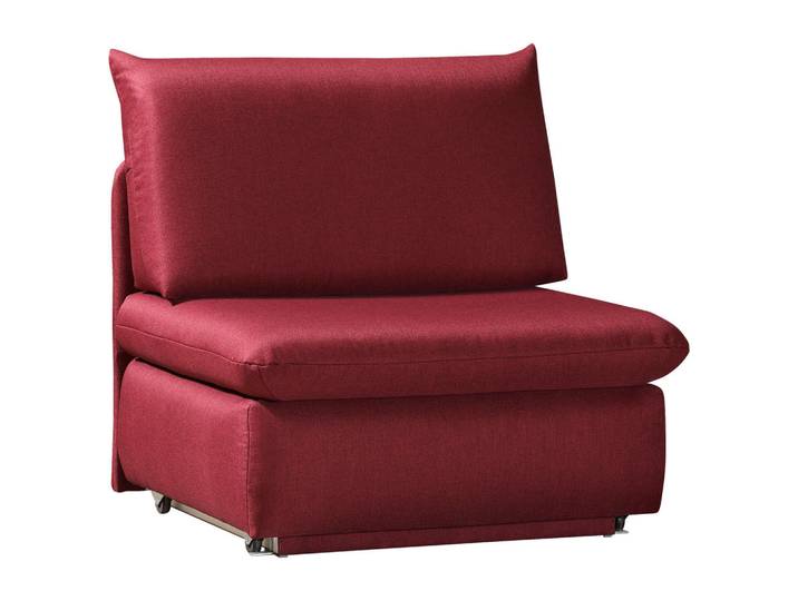 Novel Schlafsessel Etta, Weinrot, Uni, 90x89x83 cm, Stoffauswahl, Liegefunktion, Wohnzimmer, Sofas & Couches, Schlafsofas, Schlafsofas mit Bettkasten