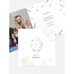 Osterkarten selbst gestalten mit Spruch und Fotos im Onlinedesigner bei Meine-Kartenmanufaktur.de