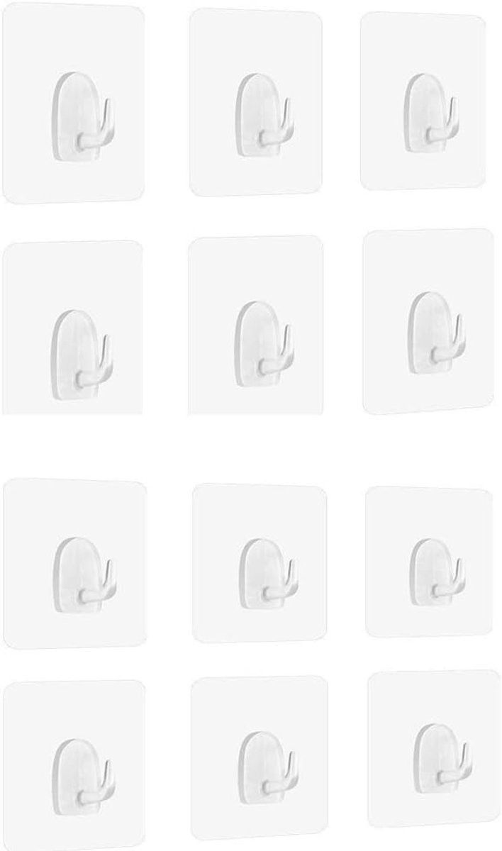 Zelfklevende Haken Doorzichtig - Herbruikbare Hangers voor Keuken en Badkamer - 6.8 x 6.8 cm