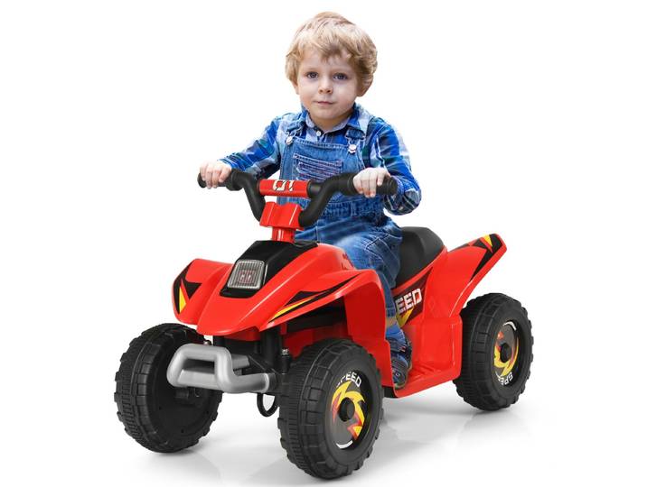 6V Batterij Aangedreven Quad Mini Quad voor Peuters 73 x 40 x 44,5 cm Rood