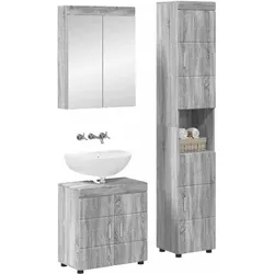 vidaXL, Badmöbelset, Maxwell Sink base +mirror cabinet +tall cabinet