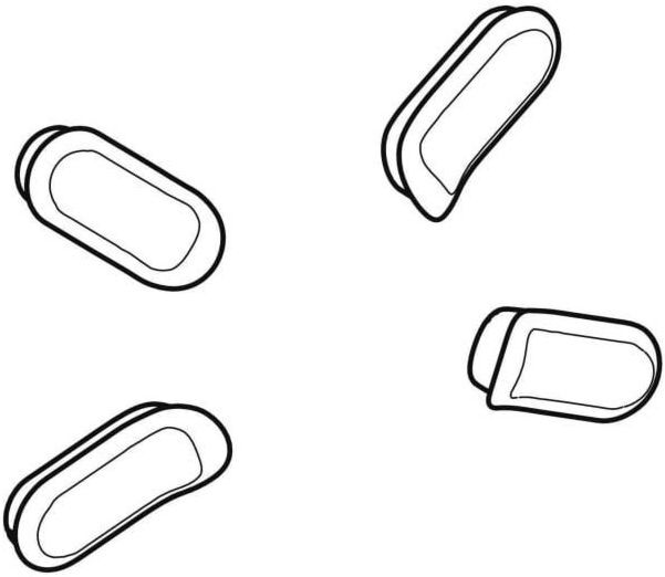 Geberit Puffer-Set 598024000 Sitzring, für WC-Sitz