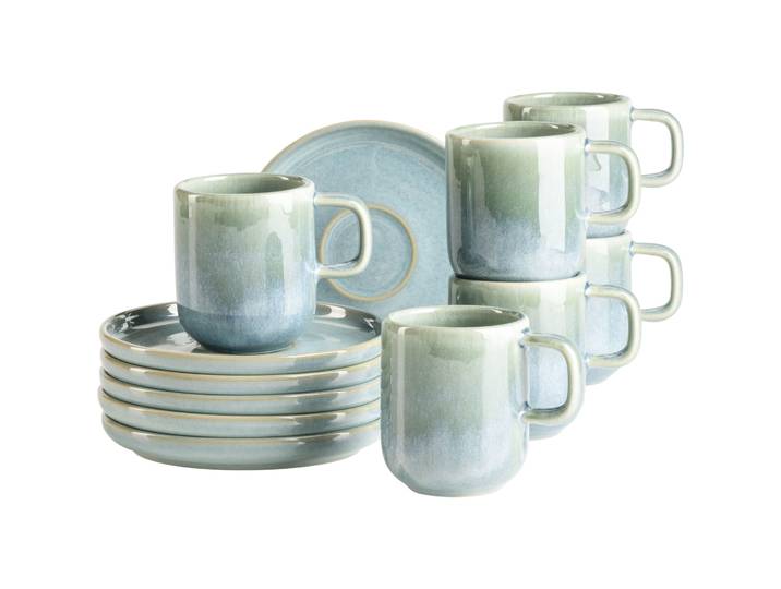 MÄSER Espressotassen-Set 12-tlg. Cordelia blau Steinzeug 12 Stk