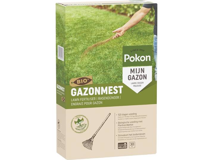 Pokon Bio Gazonmest - 2kg - Mest - Geschikt voor 30m² - 120 dagen biologische voeding