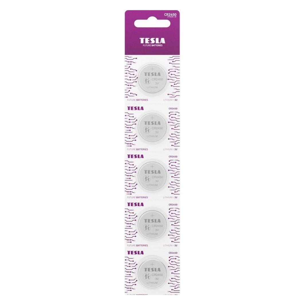 Tesla CR 2450 5 Stück Knopfbatterien (5 Stk., CR2450, 540 mAh) (1099137052)