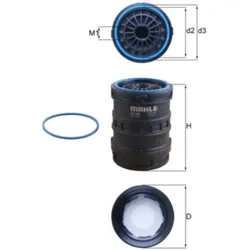 Kraftstofffilter MAHLE KC 645D