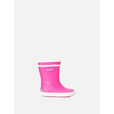 Stiefel AIGLE "Baby-Flac 2", Mädchen, Gr. 21, pink (pink, weiß), Obermaterial: 100% Naturkautschuk NaRubber., Schuhe Stiefel