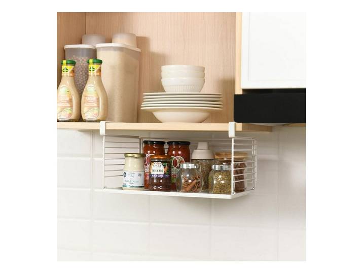 LuxusKollektion Küchenregal Hängekorb Unterschrank 2er Set Weiß, 2-tlg.