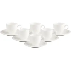 Villeroy & Boch, Tasse, White Pearl Espressotassen mit Untertassen (70 ml, 6x)