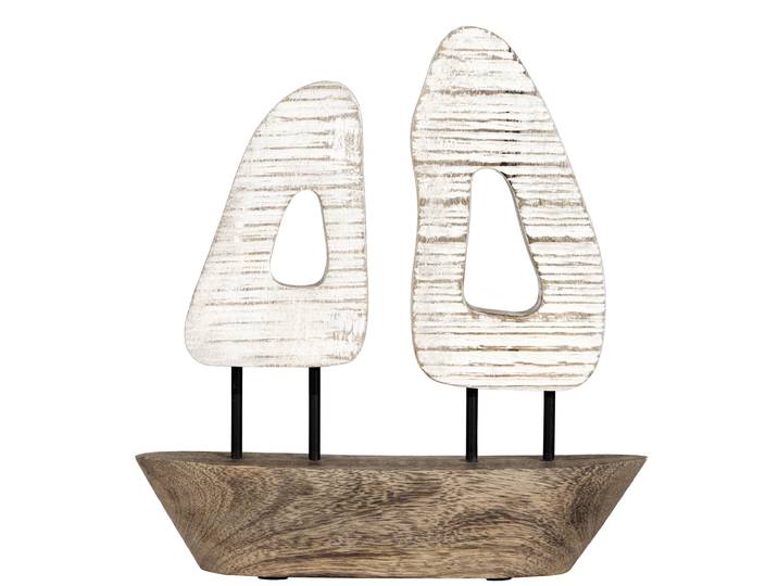 Dekofigur EGLO LIVING KIRGULI Deko-Objekt - Deko Accesoire - Colorful World , braun (weiß, neutral), Dekofiguren, Dekofigur, Deko wohnlich für Wohnzimmer, Schlafzimmer, Flur oder Arbeitszimmer