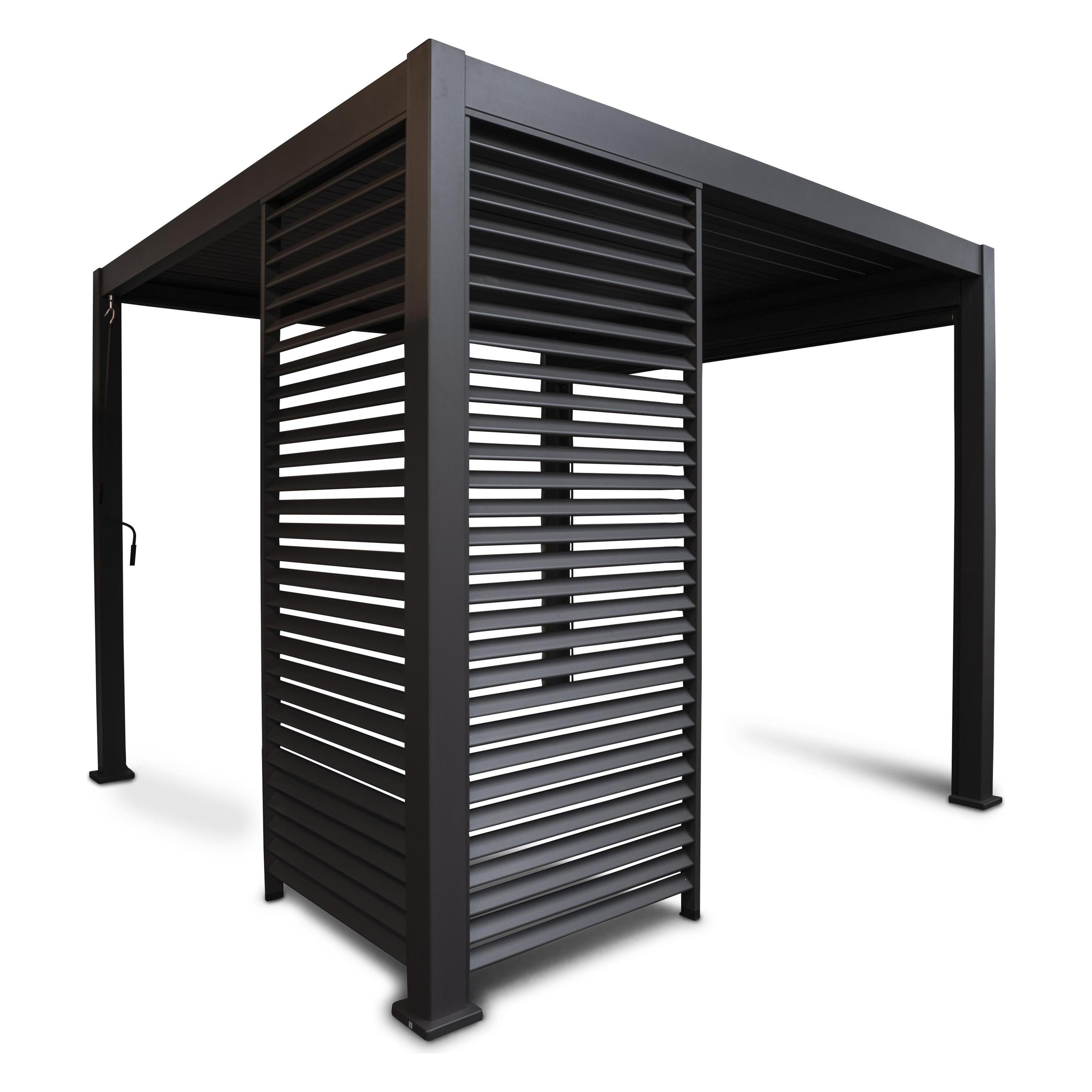 Leco Wand 123 cm zur Lamellenpergola DELUXE anthrazit (123 cm, 1 cm) (4714325114)