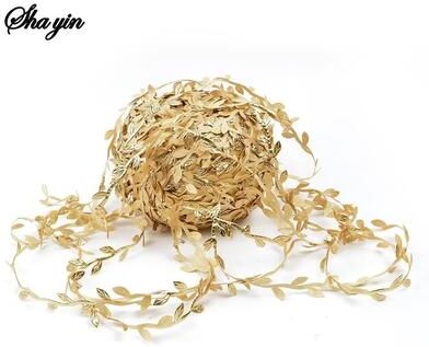 Inspired Living Elegant Gold Leaf Garland Vine For Wedding & Home Decor 20m b