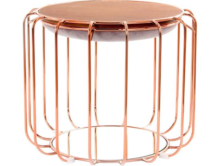 Kayoom Beistelltisch Pouf Comfortable 110, abnehmbares und wendbares Oberteil (1-St), praktisch umzuwandeln in Tisch oder Hocker, mit Spiegelglas