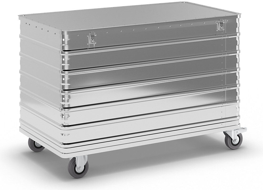 Alu-Kastenwagen, Vollwand, mit Deckel, abschließbar, Volumen 560 l Gmöhling