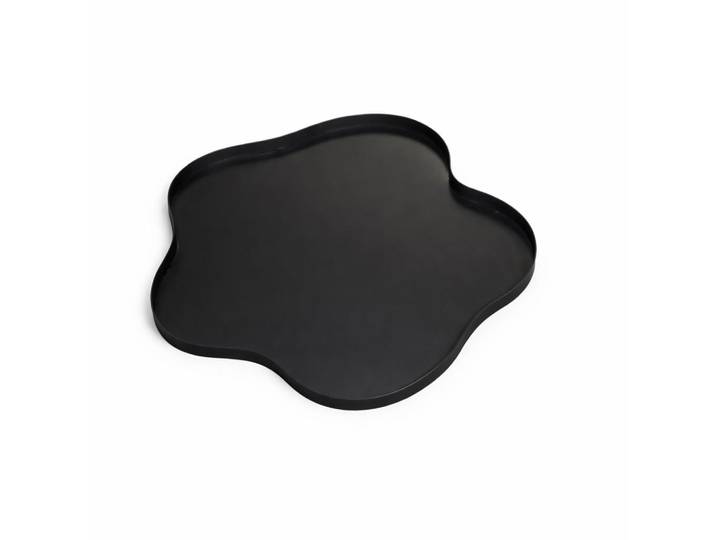 Loft42 Tablett Serva Schwarz, Metall, 60x3x60 cm, Geschirr, Tischkultur & Serviergeschirr, Tabletts