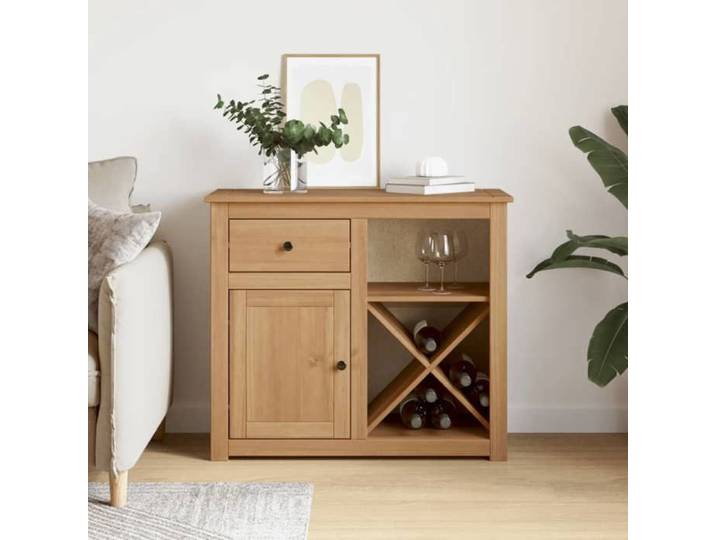 Meuble rangement - Buffet avec tiroir PANAMA 93x40x80 cm bois massif de pin poisd:22.9kg &3033