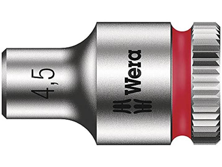 Wera 05003502001 8790 HMA Douille Zyklop à emmanchement 1/4\ \, 4.5 mm\, Argent/rouge