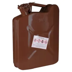 Lex Kraftstoffkanister Benzinkanister Metall Dieselkanister Reservekanister braun 10L : 10 Liter : Braun
