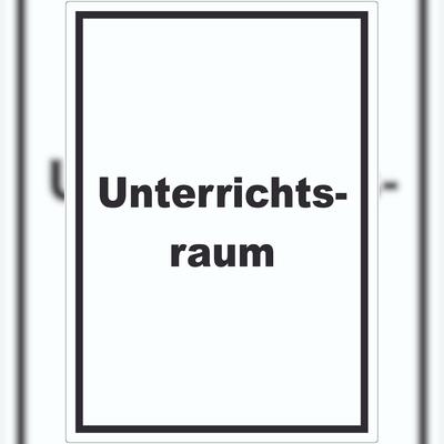 HB-Druck Unterrichtsraum Aufkleber mit Text Schule Schulung hochkant A1 (594x841mm)