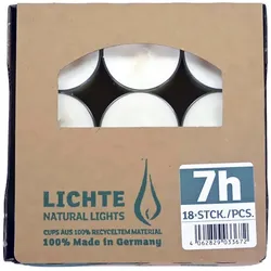 PURE Natural Lights - 18 Teelichte 7Std Brenndauer