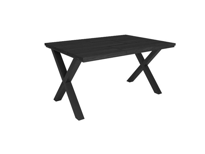 TETRIX Table à manger\, 140x90x74cm\, Pour 6 personnes\, Meubles de Salon\, Noir