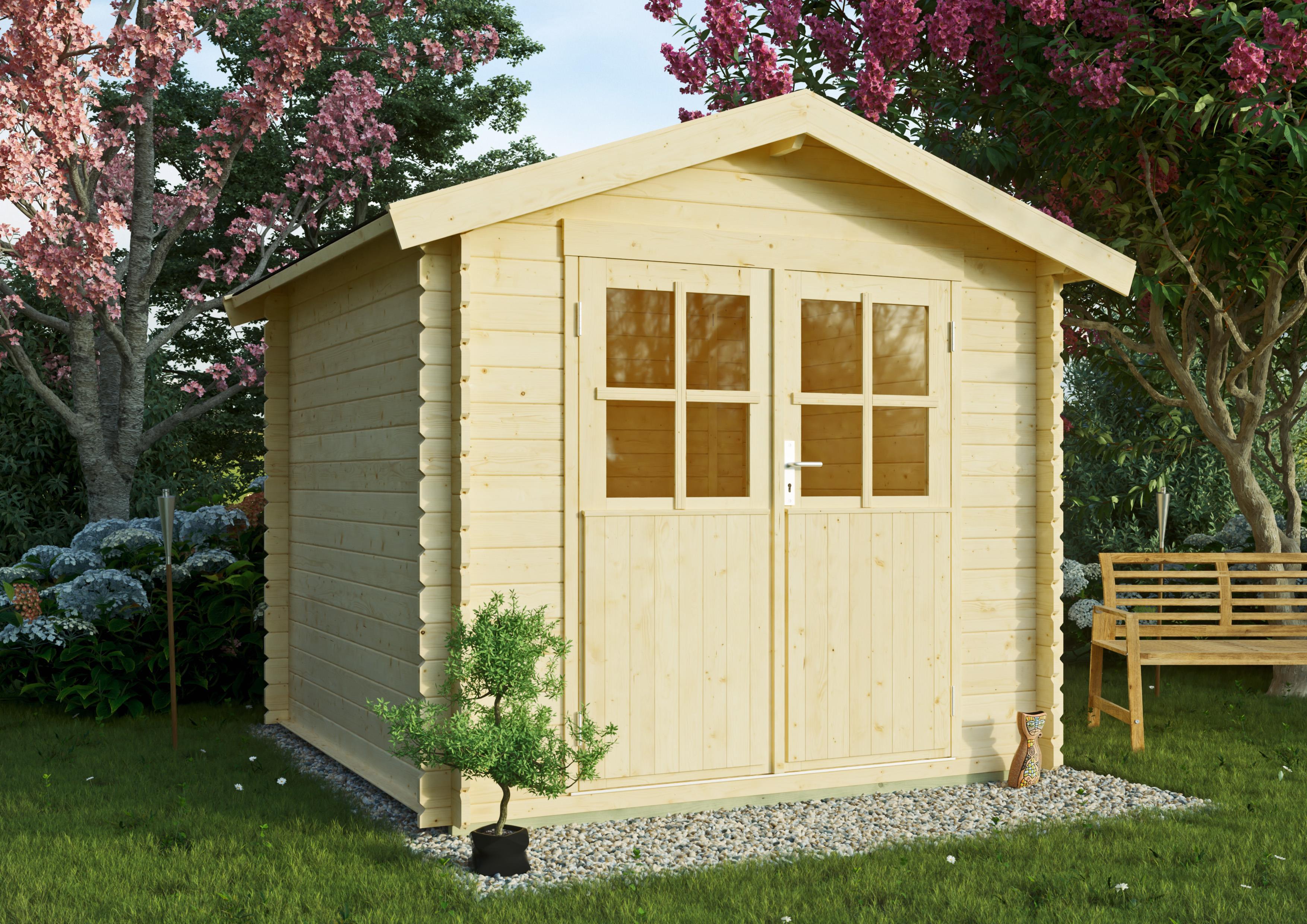 Gartenhaus Tacoma 2,30x2,30m - inklusive hochwertigen Dachschindeln