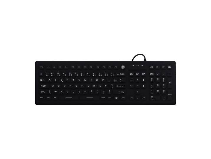 TNB Clavier Filaire médical IP68 100% étanche - AZERTY - Noir