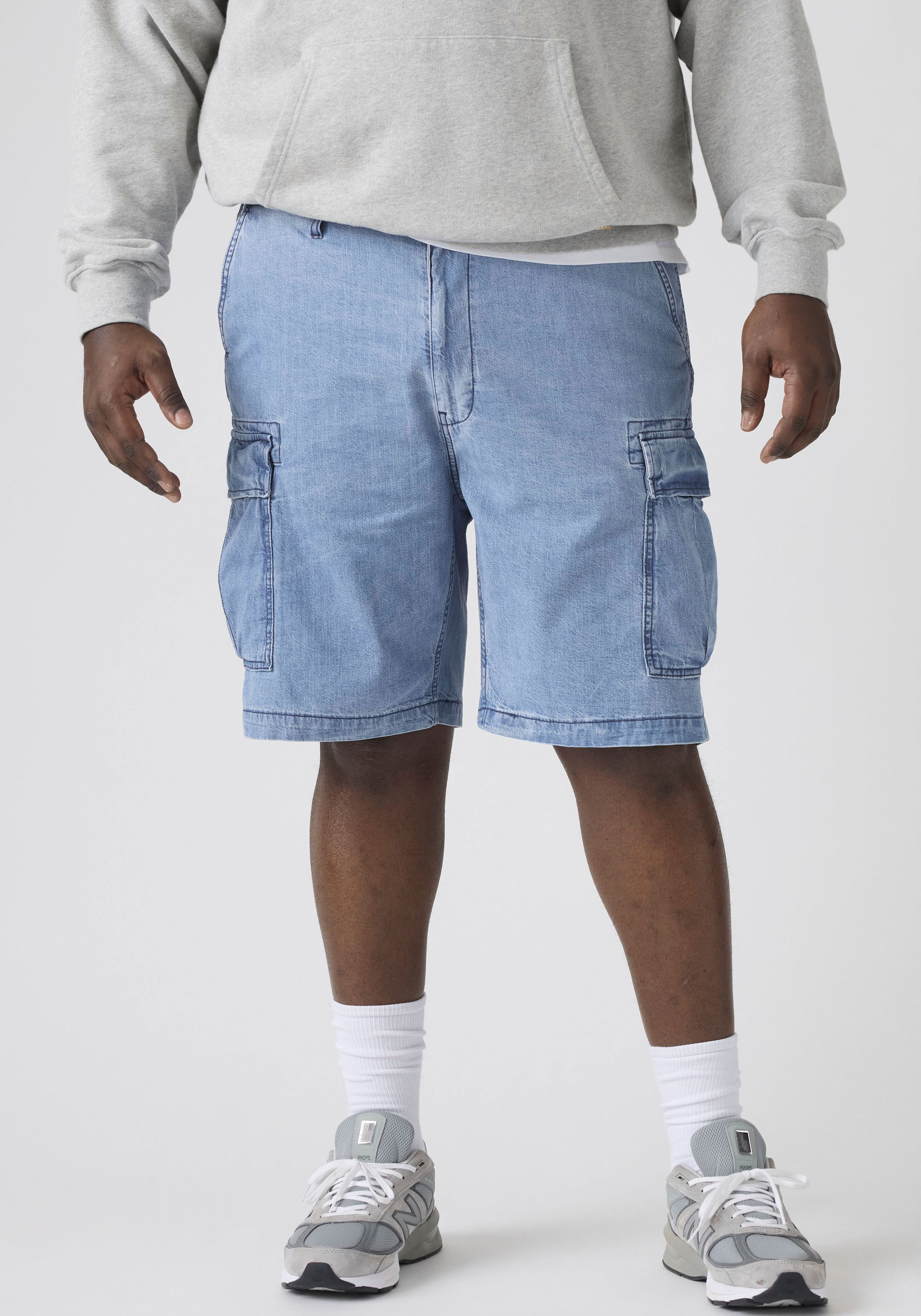 Cargoshorts LEVI'S PLUS, Herren, Gr. 46, N-Gr, only up from here shorts, Web, Obermaterial: 100% Baumwolle, bequem knielang, Hosen Cargoshorts, Sommerhose only up from here shorts 46, N-Gr