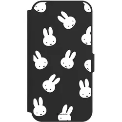 Nivocase Klapphülle für Apple iPhone 17e Handyhülle aus Kunst Leder NIVOflip schwarz Muster transparent (Apple iPhone 17e), Smartphone Hülle, Schwarz, Transparent