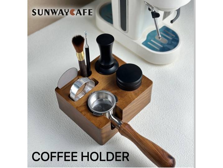 Support de porte-filtre à café 58mm, Support de doseur de café en bois, Support de cafetière expresso, Support de Base, accessoires de café pour Barista