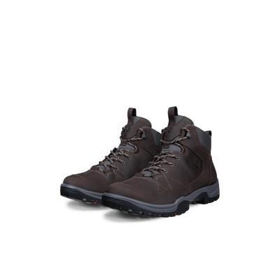 Outdoorschuh ECCO "ECCO RECEPTOR TREKK", Herren, Gr. 47, Textil, braun (dunkelbraun), Nubukleder, Textil, Schuhe Outdoorschuh, Wanderstiefel, Winterboots, Schnürboots in schmaler Form
