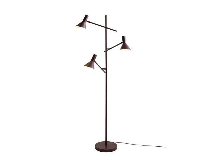 Lampadaire métal rouge 59x42x171cm