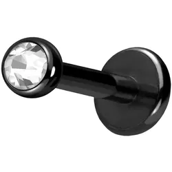 Titan Labret mit Push Fit KRISTALL
