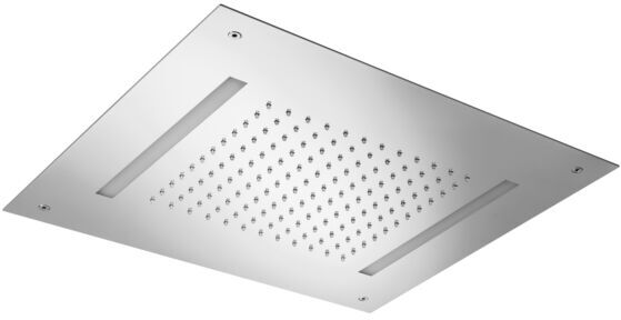 Herzbach Living Spa Farblicht-Regenbrause 11.600500.2.01 500x500mm, Regen, Edelstahl poliert