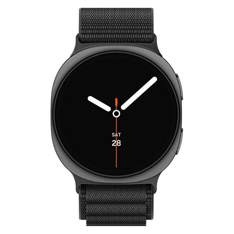 Spigen Stoffarmband, schwarz - Samsung Galaxy Watch 2026/8 46mm/44mm/40mm (20 mm, 22 mm, 40 mm, 44 mm, 46 mm, Nylon) (AMP11607)