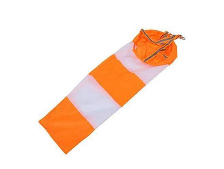 Windsack Rot-Weiß fluoreszierend 0,8 m, Mehrfarbig, 1x1x1 cm, Dekoration, Gartendeko