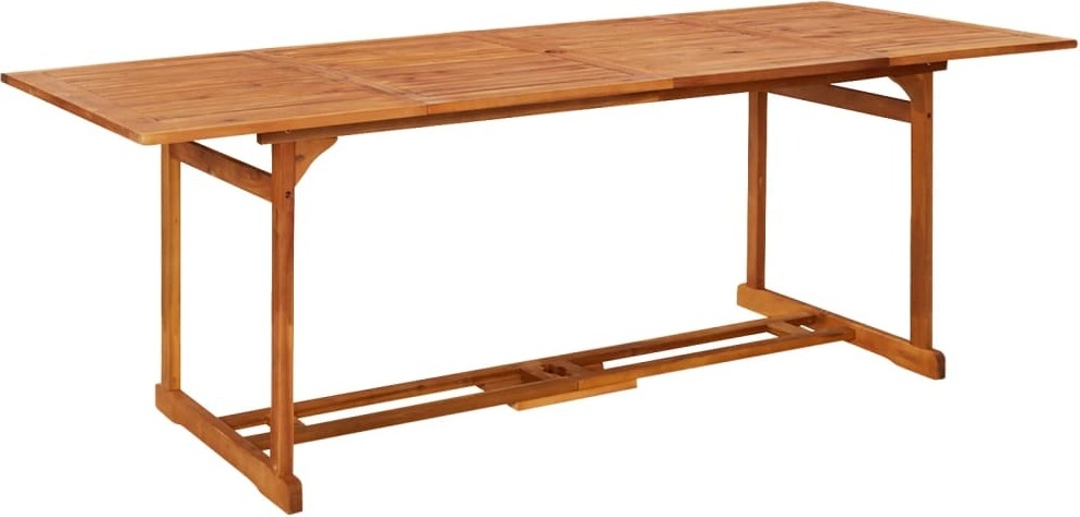 The Living Store Garten-Esstisch 220x90x75 cm Massivholz Akazie
