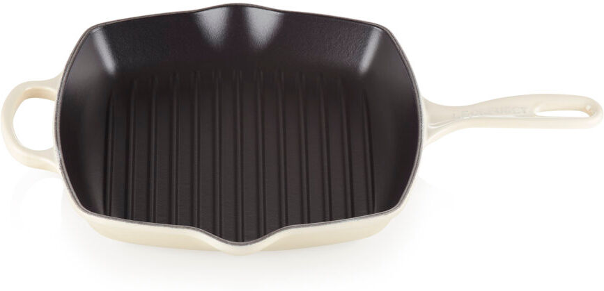 Le Creuset Cast Iron Square Grillit 26cm Meringue