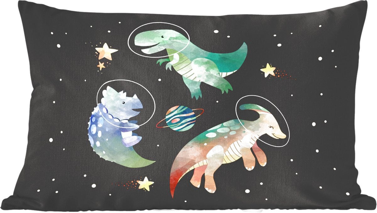 Sierkussen met sterren en dinosaurus voor kinderen, 50 x 30 cm