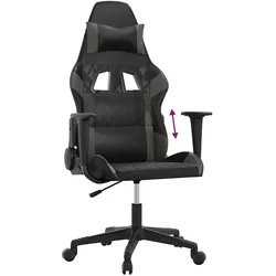 vidaXL Carano (Ohne Fussablage), Gaming Stuhl, Schwarz