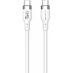 Targus Hyper 1M Silicone 240W USB-C Charging Cable, White