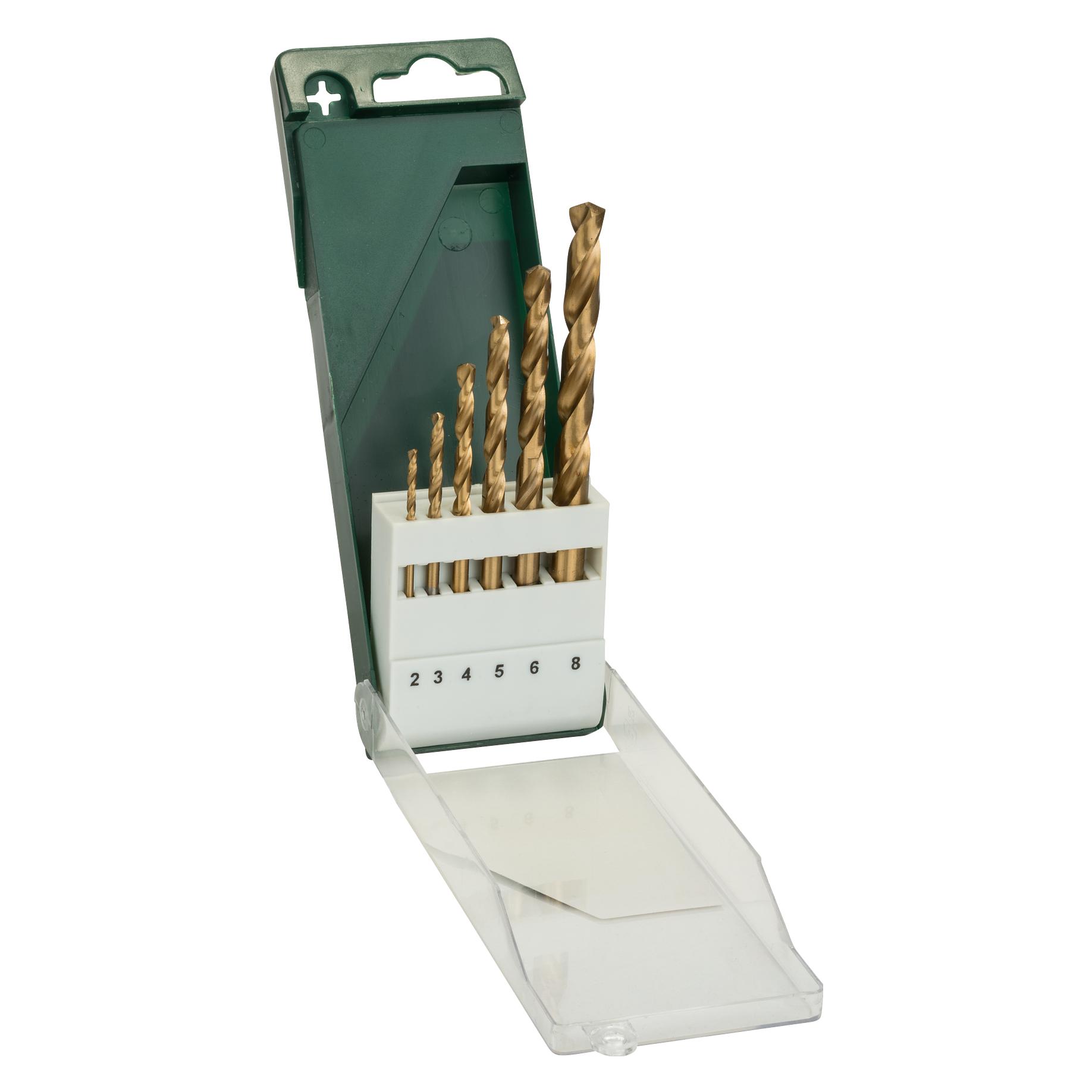 Bosch Professional Zubehör 6tlg. Metallbohrer-Set HSS-TiN, DIN 338 (2609255113)