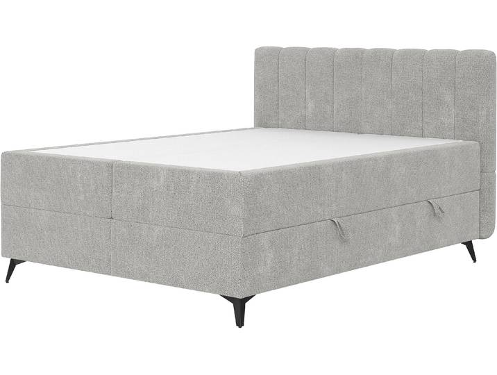 Boxbett, Beige, 165x210 cm, Polyester, inkl. Bettkasten & Topper, Modern, Cotta