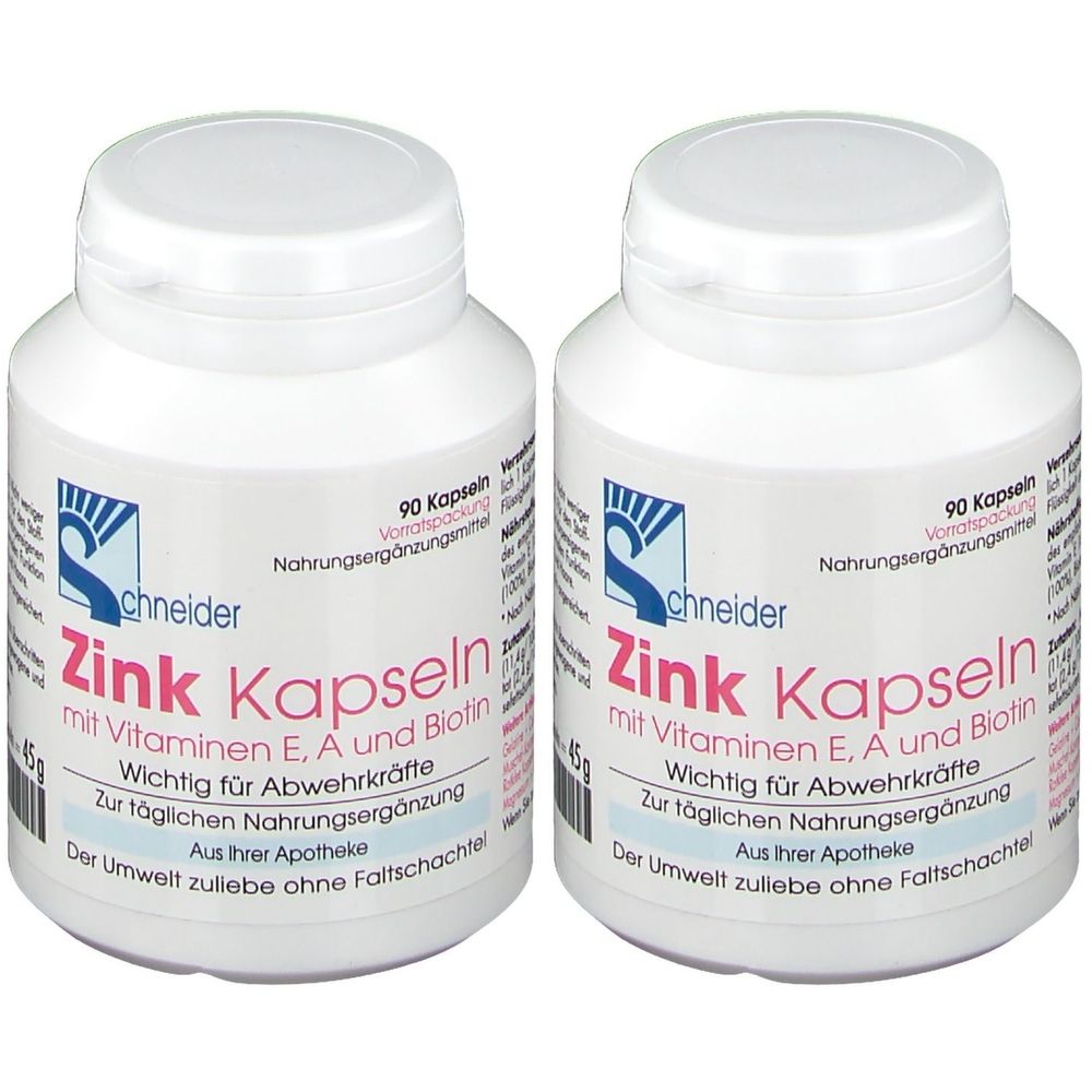 Zink Kapseln mit Vitamin E.A.Biotin 2x 2x90 St