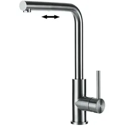 Togo Armatur Tweed Küchenarmatur Edelstahl RVS