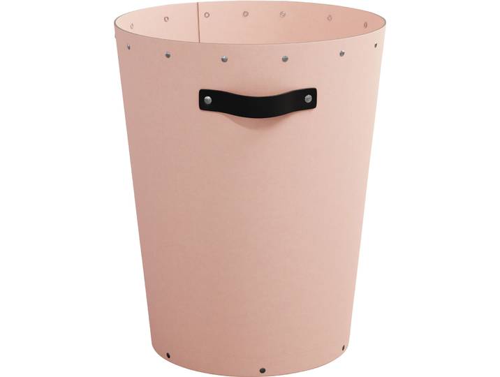 Papierkorb Bigso Box dusty pink Papier/Leder