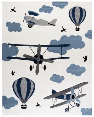 SAFAVIEH Carousel Kids Turi Airplane Rug