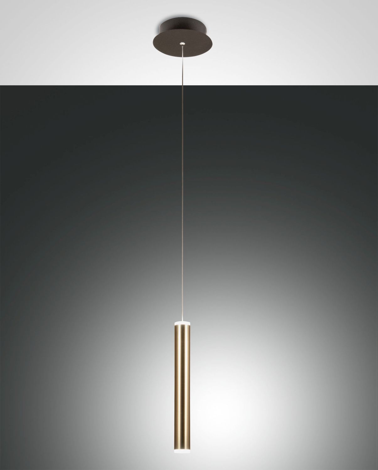 Fabas Luce LED-Pendelleuchte PRADO schwarz/Messing 3685-40-209 8019282533443